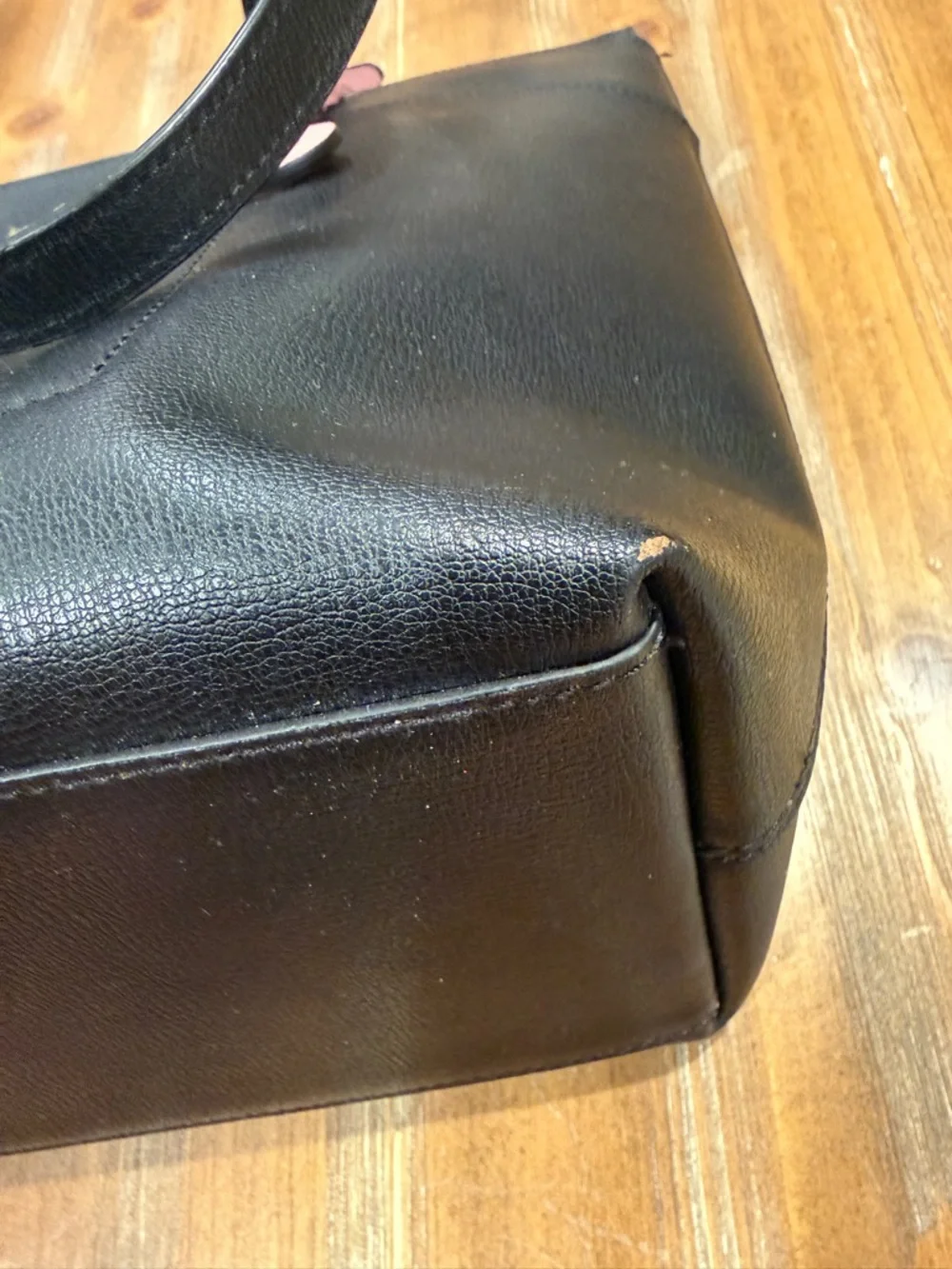 Kate Spade Patrice Black Leather Zipper Closure Shoulder Tote Purse Bag Charm